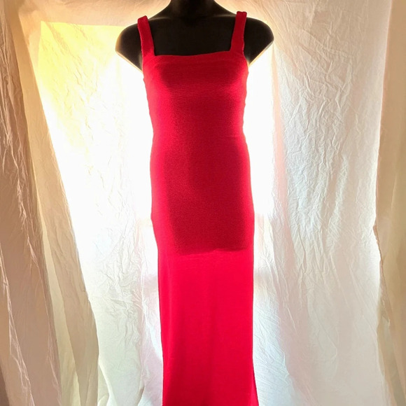 BCBGeneration Dresses & Skirts - Red Grunge Ripped Stocking Dress NWT